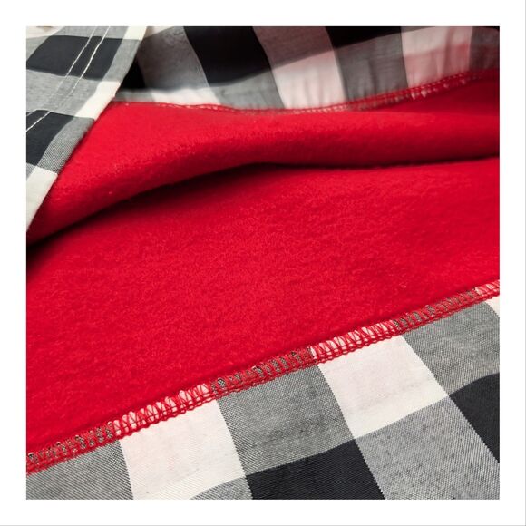 Country Store Womens Sweatshirt Small Embroidered Cat Layered Buffalo Plaid NWOT - Picture 7 of 9